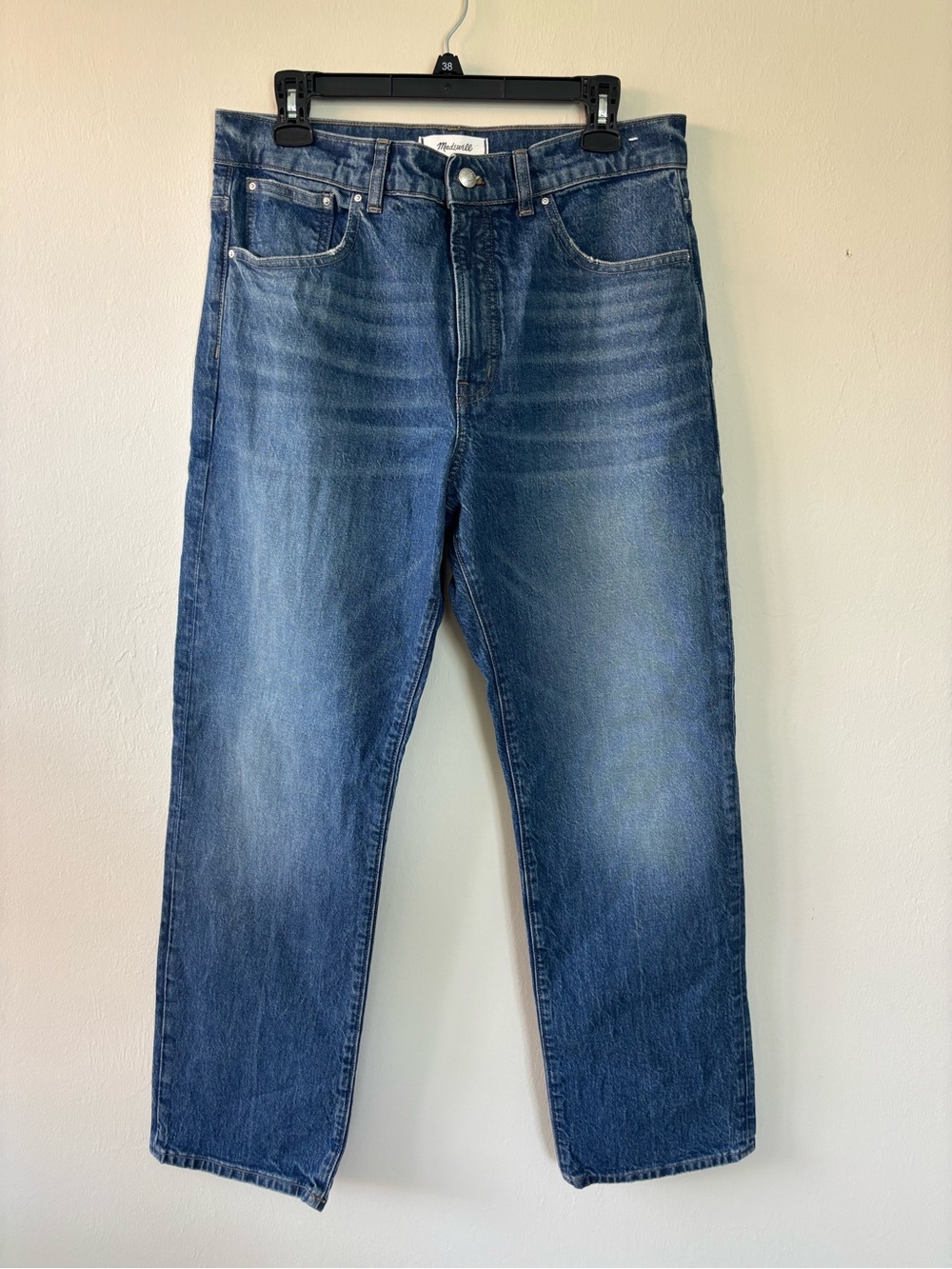 Madewell The Longline Straight Jean Womens Size 30 Dark Denim Jeans